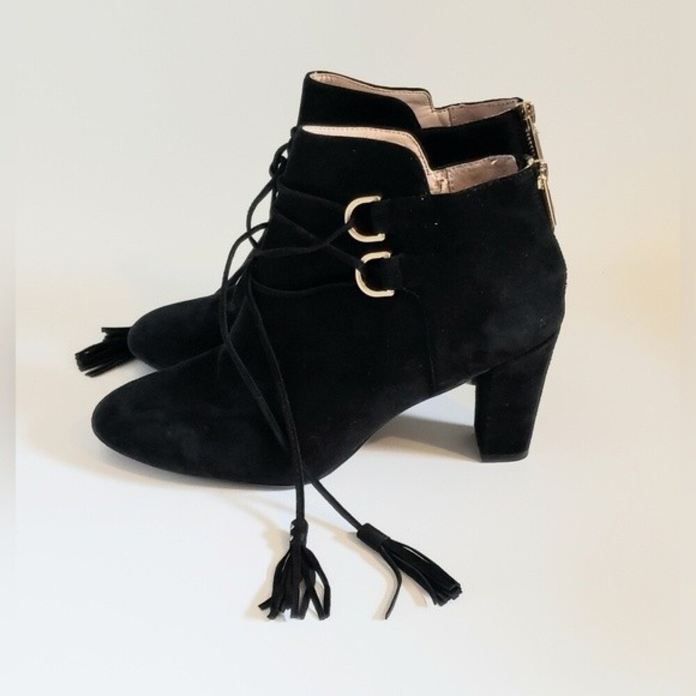Taryn Rose Trisha Women's Black Suede Ankle Boot Size 9.5 M